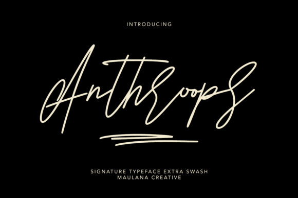 Anthroops: A Script Font That Breathes Elegance Into Every Layout