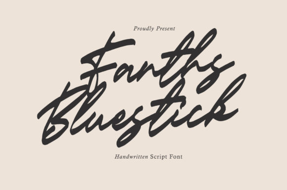 Fanths Bluestick: A Classy Script Font for Real Branding Work