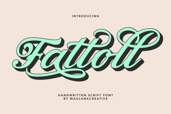 Fattoll: A Vintage Script Font for Digital Brand Identity