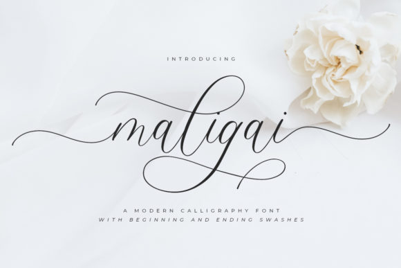 Maligai: A Romantic Script Font for Handmade Labels & Wedding Invitations