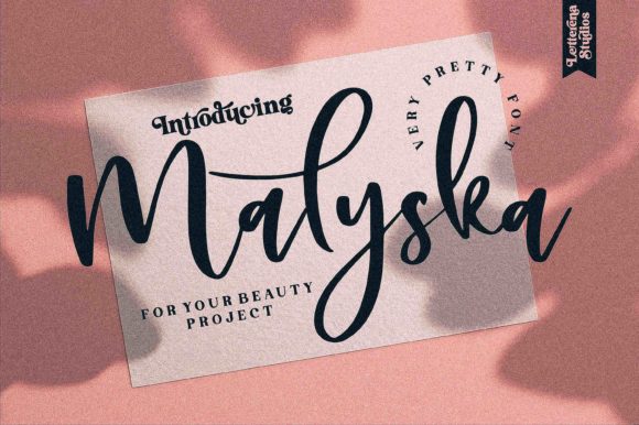 Malyska: A Romantic Script Typeface for Thoughtful Editorial Moments