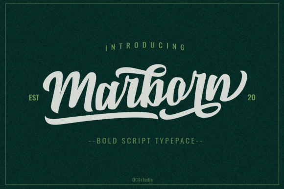 Marborn: A Bold Vintage Script Font for Digital Branding