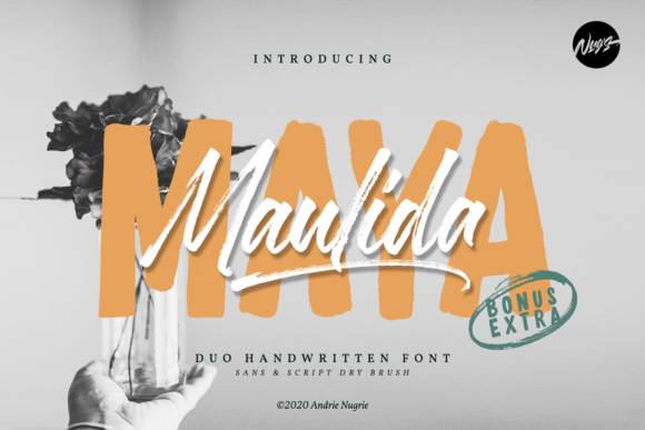 Maulida Maya: A Bold, Brushed Font That Elevates Real Small Business Branding