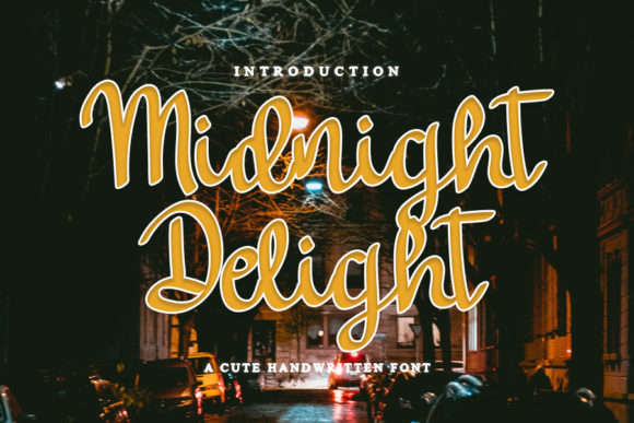 Midnight Delight: A Handwritten Font That Makes Your Brand Feel Thoughtful