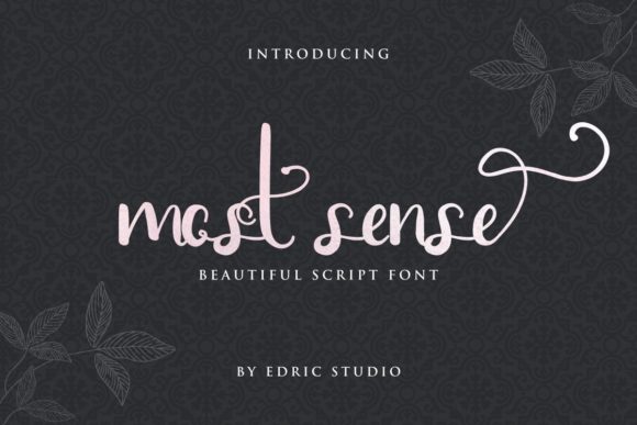 Most Sense: A Refined Script Font for Small Business Branding