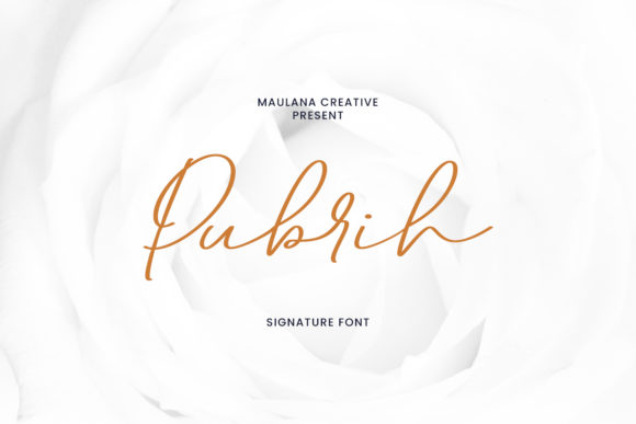 Pubrih: A Refined Script Font for Polished Branding