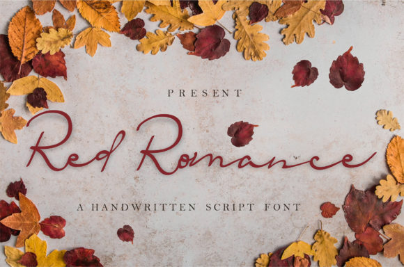 Red Romance: A Delicate Handwritten Font for Editorial Warmth