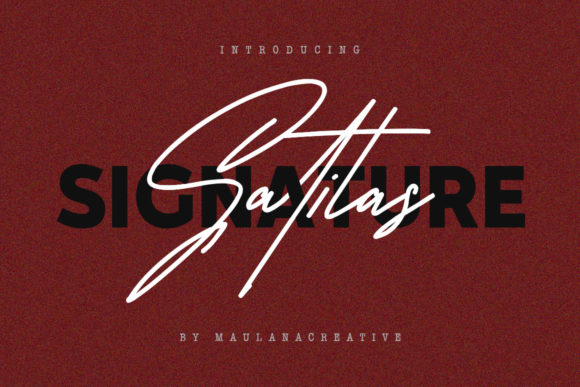Satilas Signature: A Refined Script Font for Editorial Design