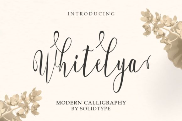 Whitelya: A Modern Script Font for Handmade Brands & Printables